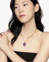 Marbella Pendant in 18K Yellow Gold with Amethyst, 22mm
